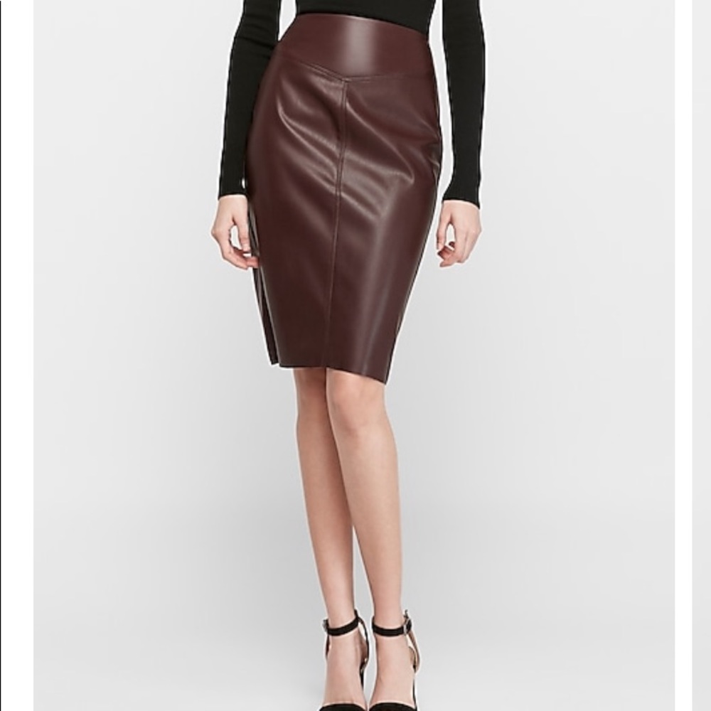 Express faux leather skirt